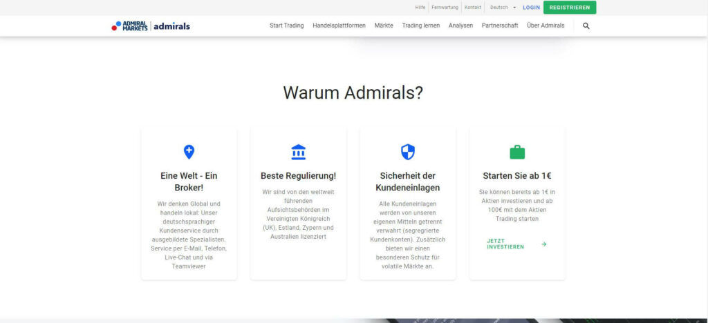 warum die broker admirals wählen?