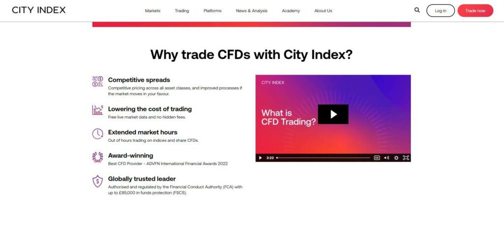 city index CFD-Seite