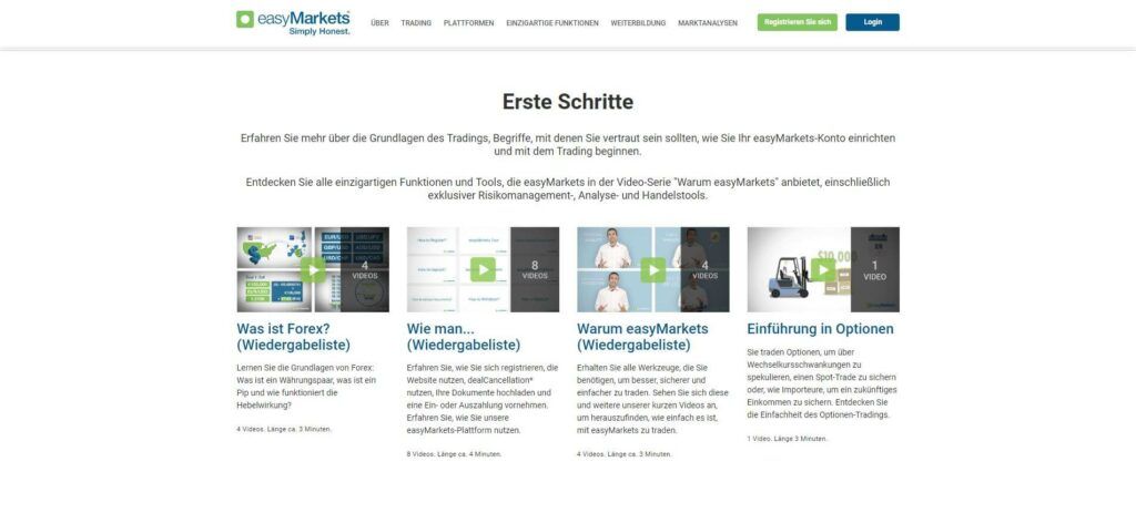 easymarkets Video-Tutorial