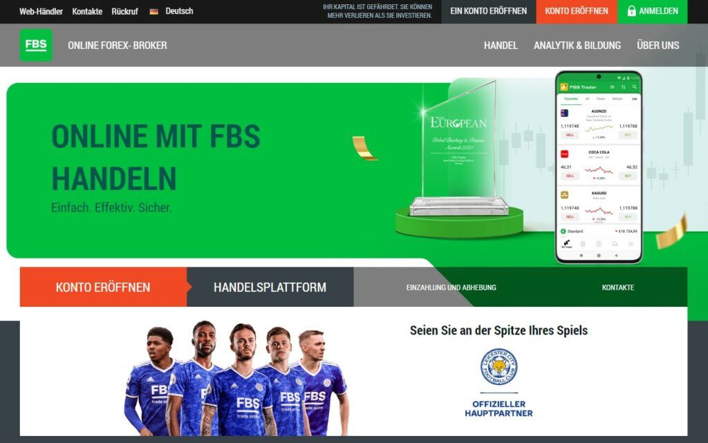die Homepage von FBS