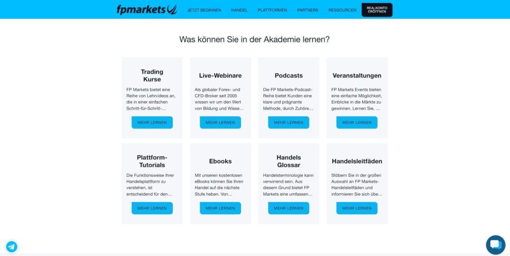 die fp markets akademie