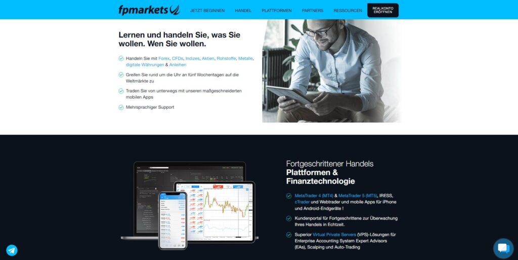 die handelsmerkmale der fp markets
