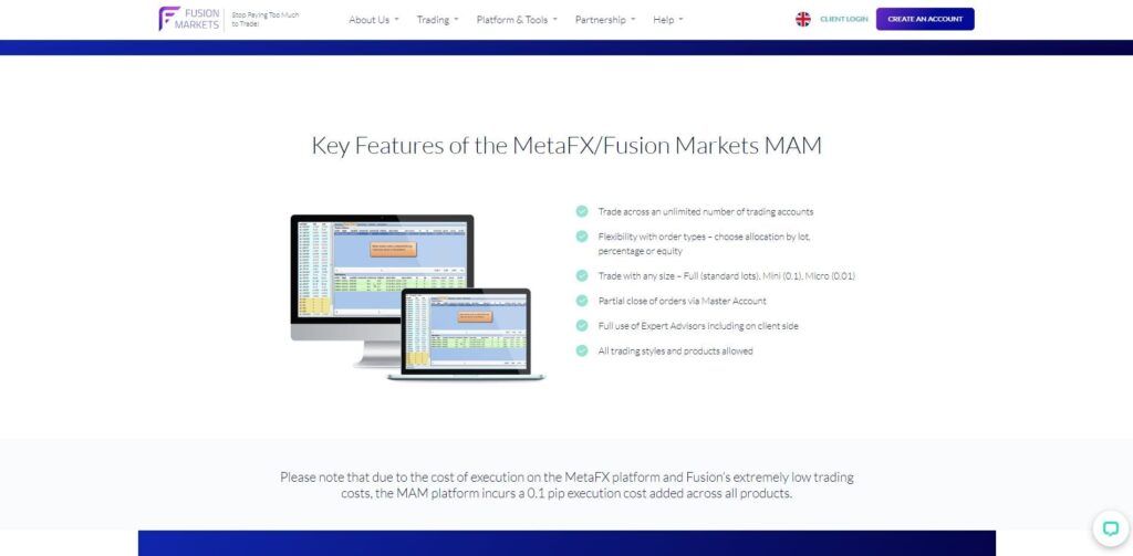 fusion markets plattform metafx
