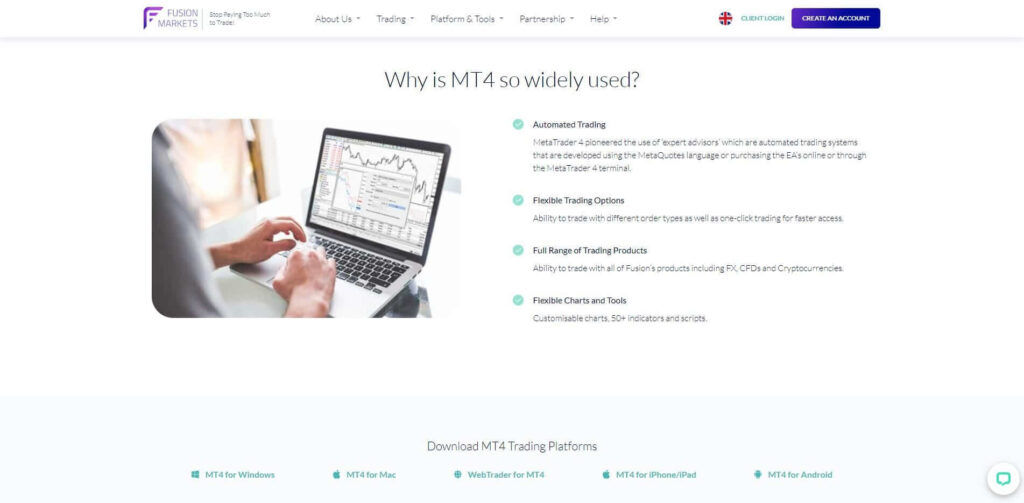 fusion markets plattform mt4