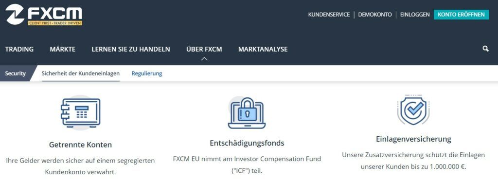 Der Schutz, den FXCM auf Kundengelder anwendet