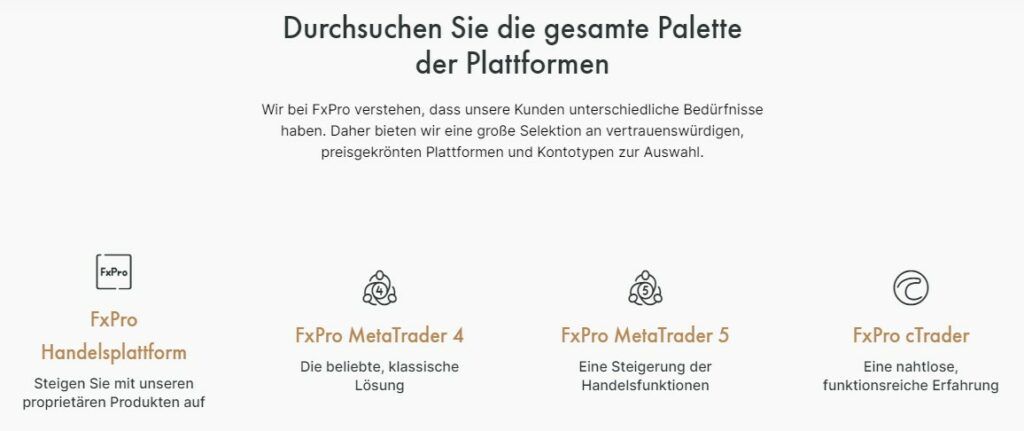 Durchsuchen Sie die gesamte Palette der Plattformen