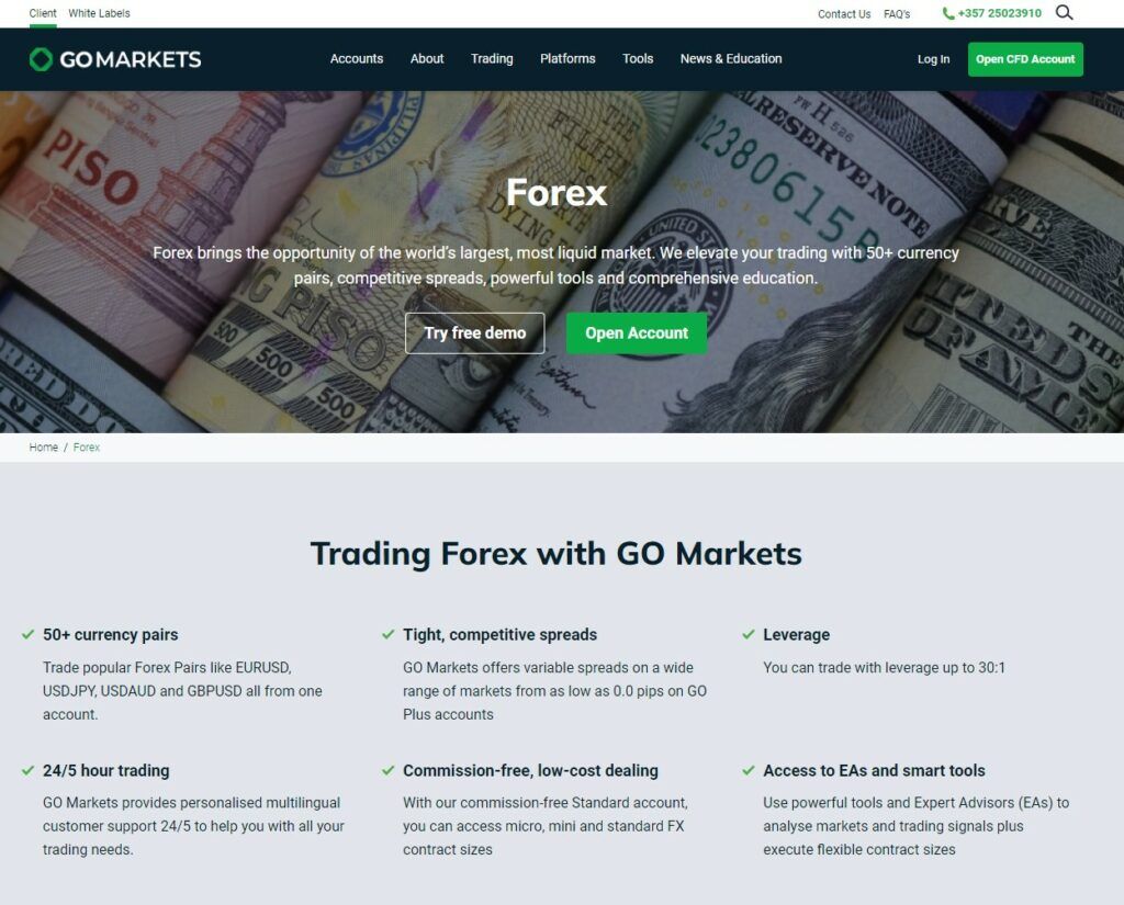 Handeln Sie Devisen und andere Märkte mit GO Markets