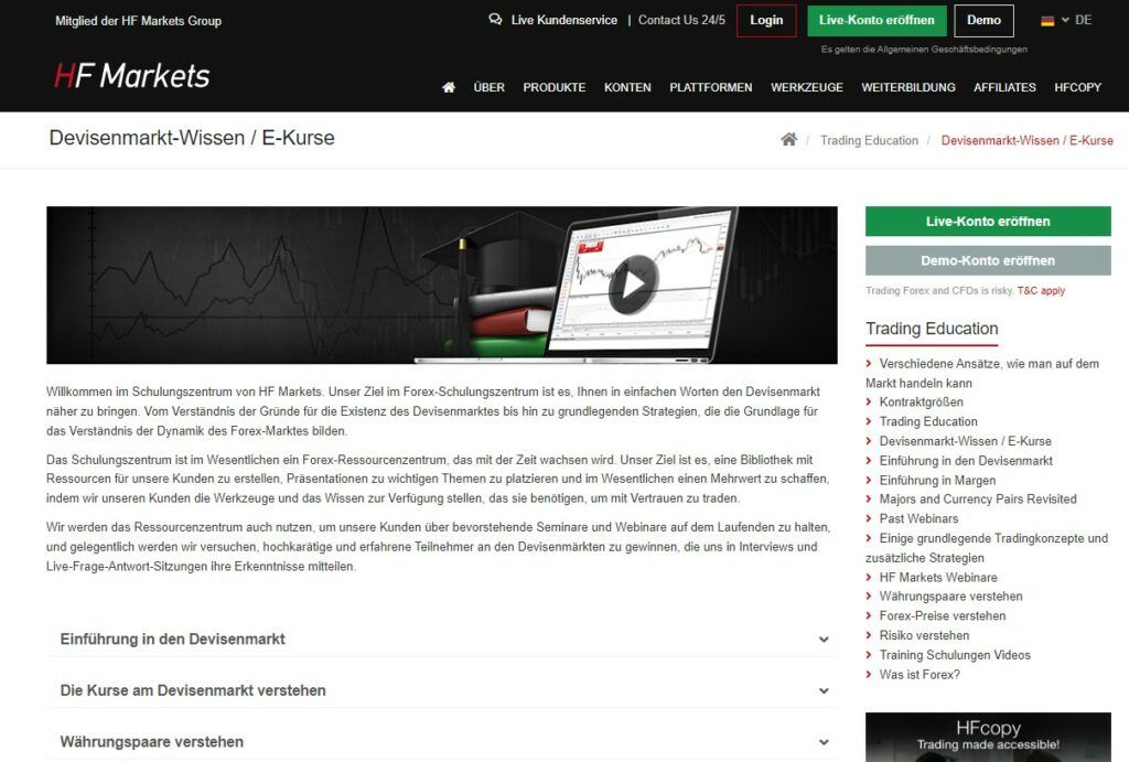 Devisenmarkt-Wissen / E-Kurse