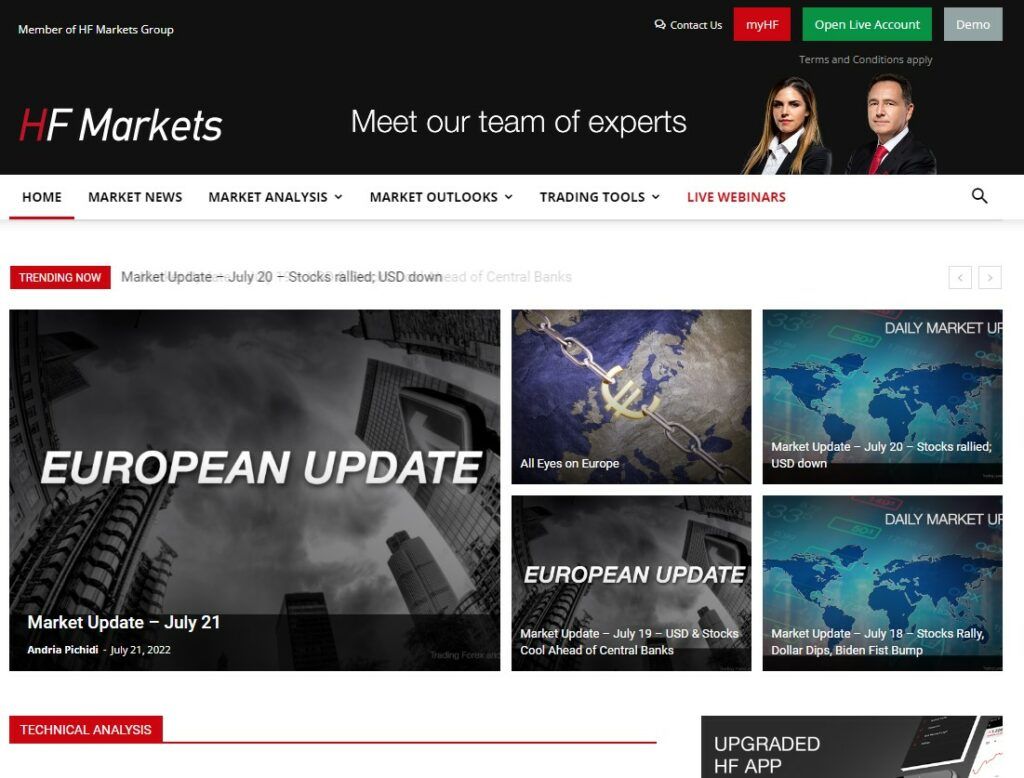 HF Markets exklusiver Analysebereich
