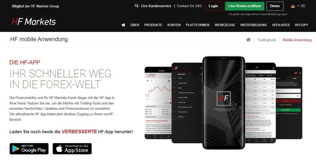 HF mobile Anwendung