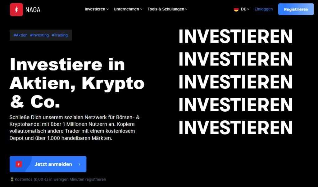 die Homepage von NAGA