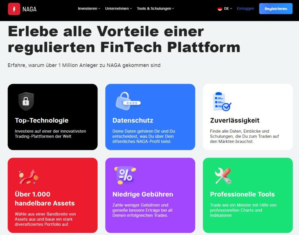 Erlebe alle Vorteile einer regulierten FinTech Plattform
