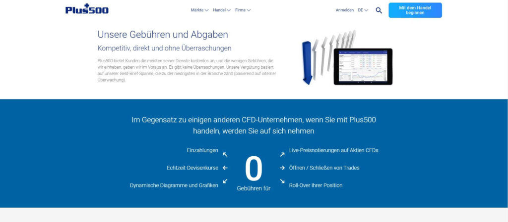 gebühren und abgaben von plus500