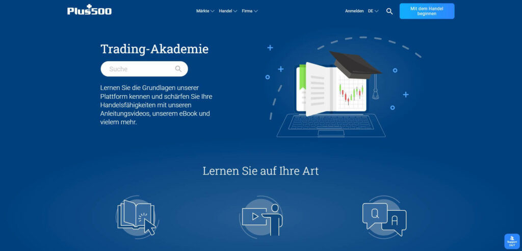 plus500 trading-akademie seite