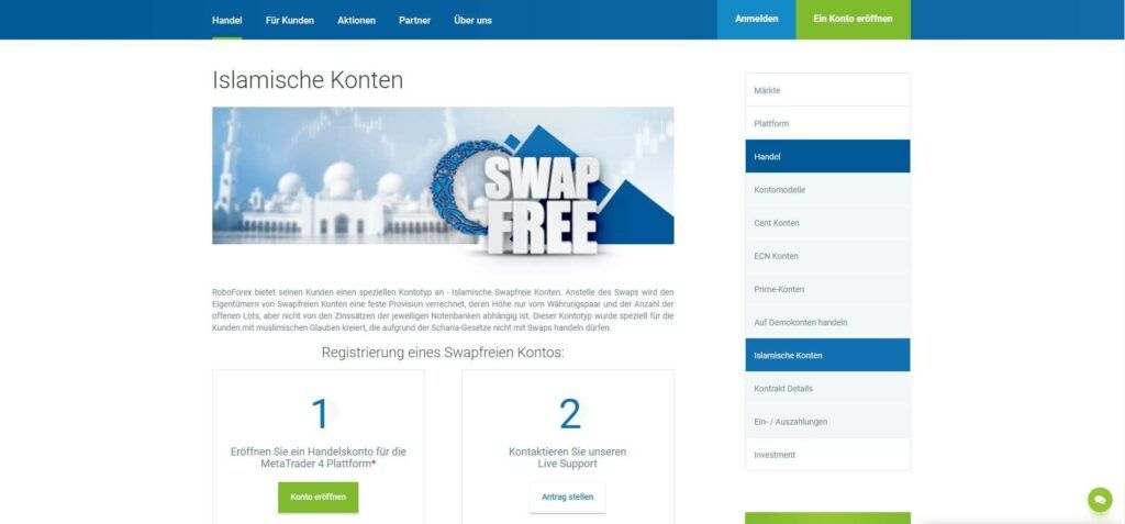 roboforex islamische konten
