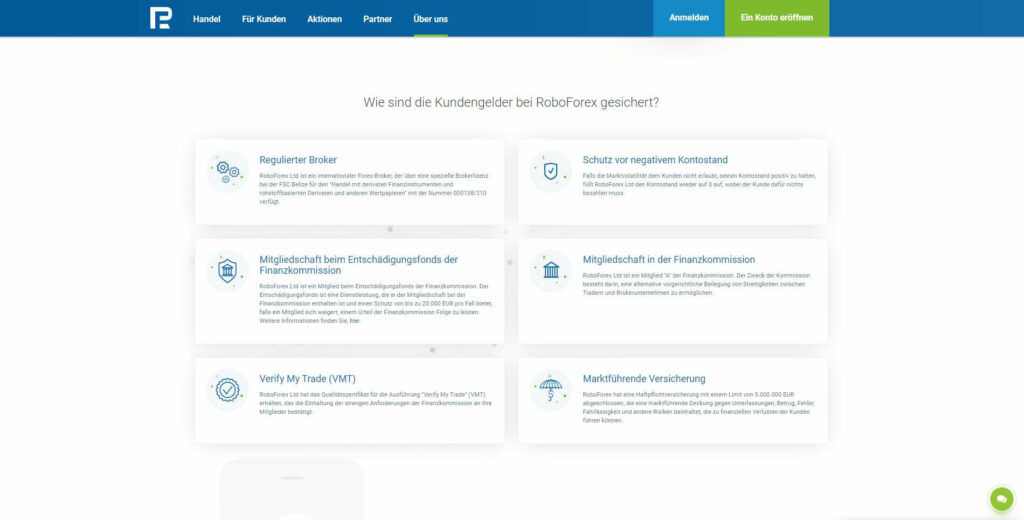roboforex sicherheitsmerkmale
