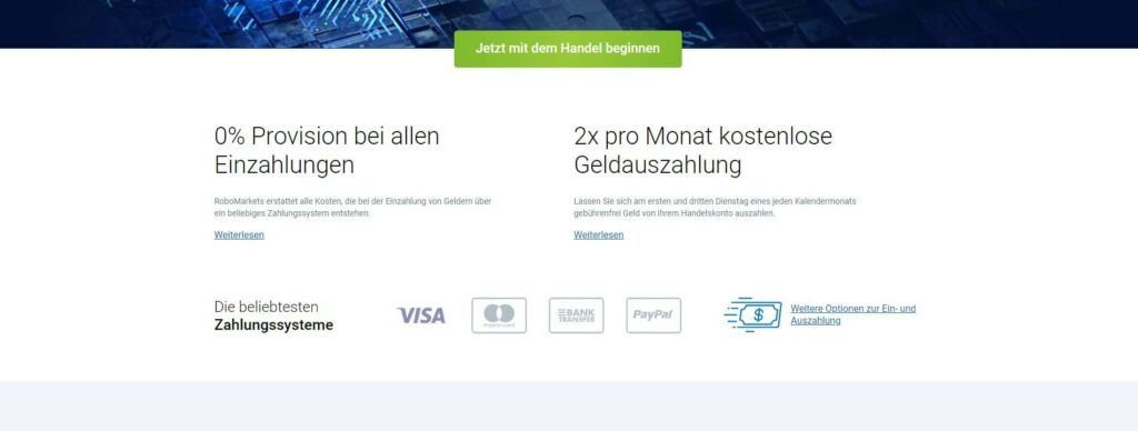 beliebteste zahlungsmittel von robomarkets