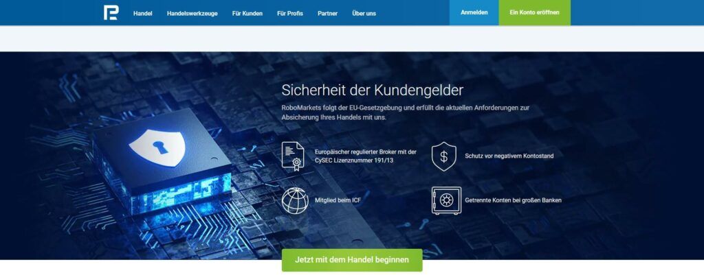 robomarkets sicherheit der kundengelder