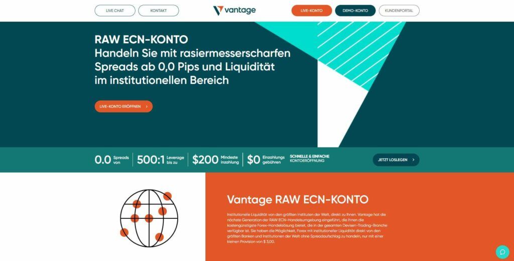 raw ecn konto von vantage