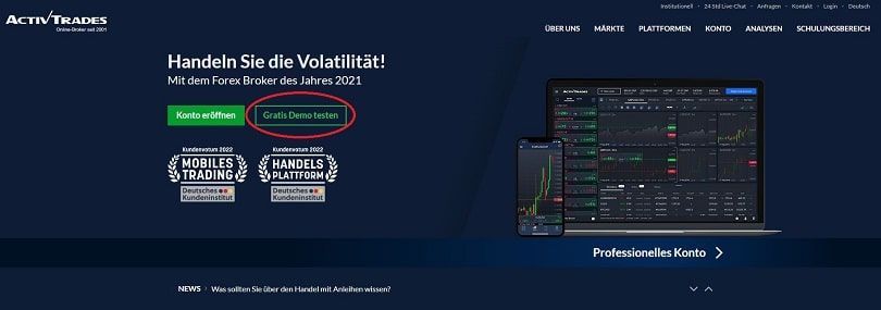 activtrades gratis demo testen