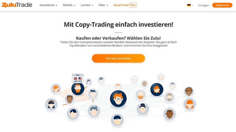 Eröffnen Sie Ihr zulutrade-Demokonto auf der Homepage