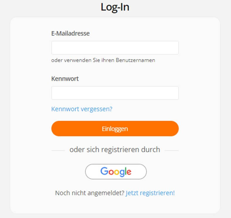 Melden Sie sich bei Ihrem Zulutrade-Demokonto an