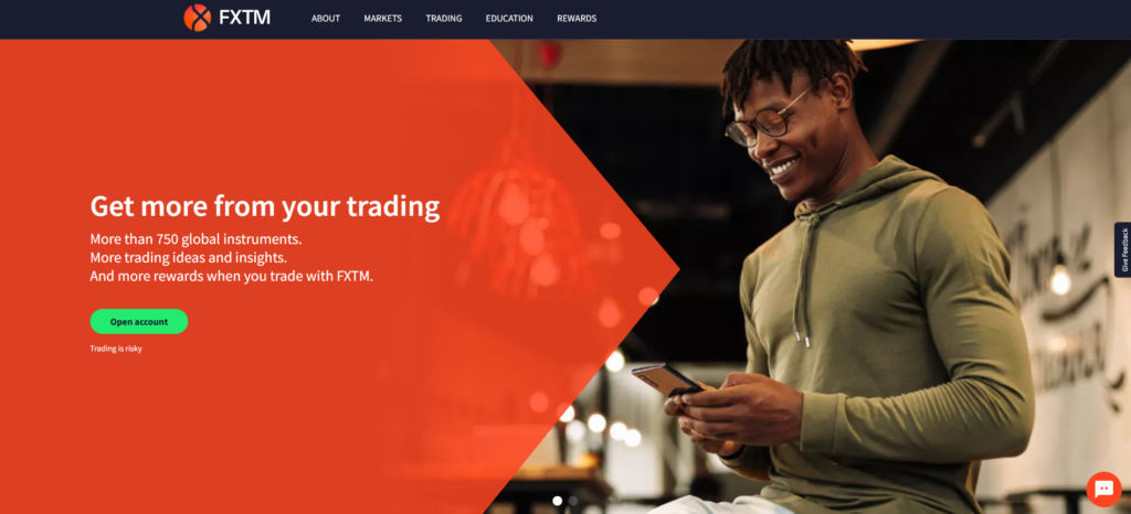 FXTM homepage DE